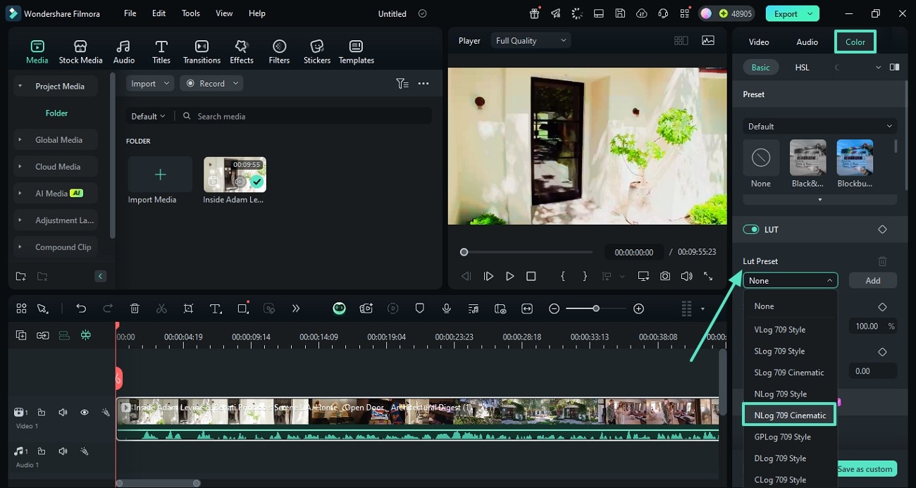 pick lut preset for mp4