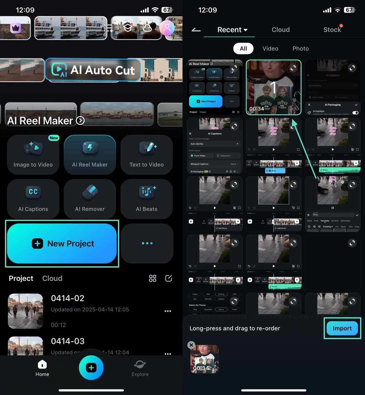 import video to filmora app