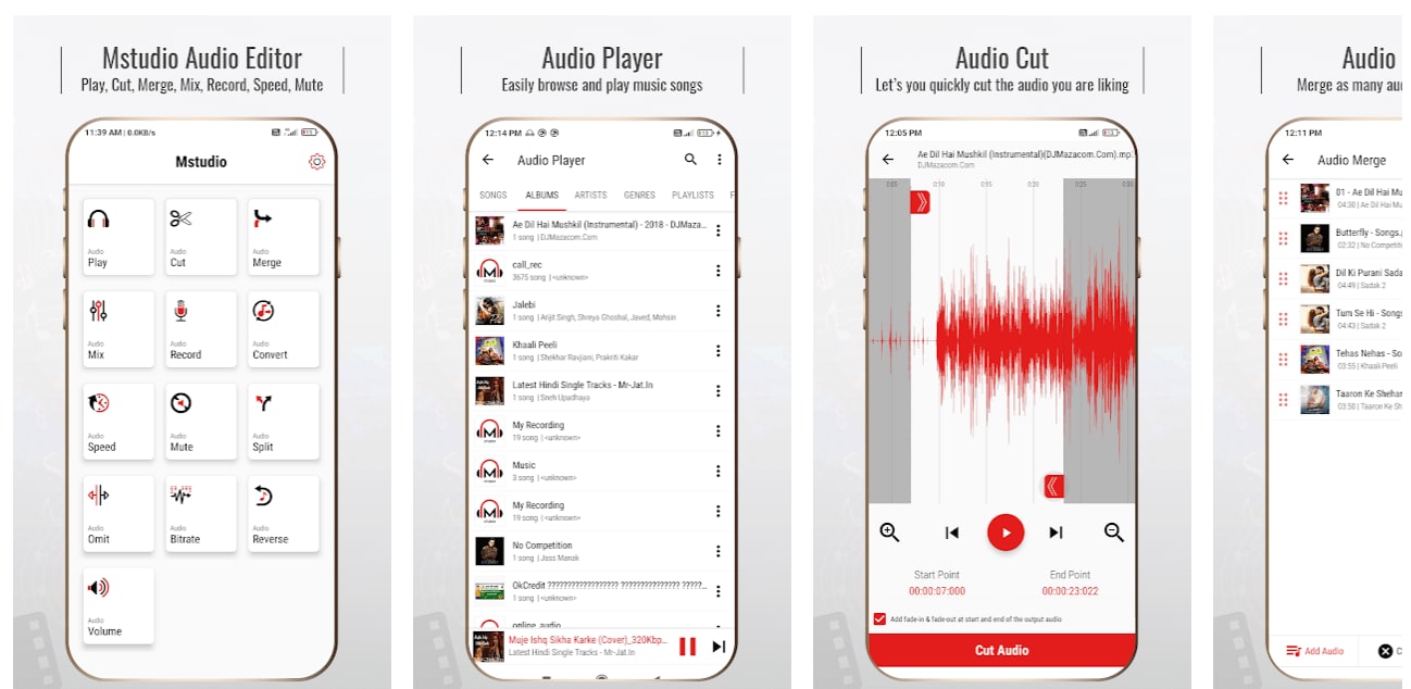 editor de audio para Android - Mstudio 