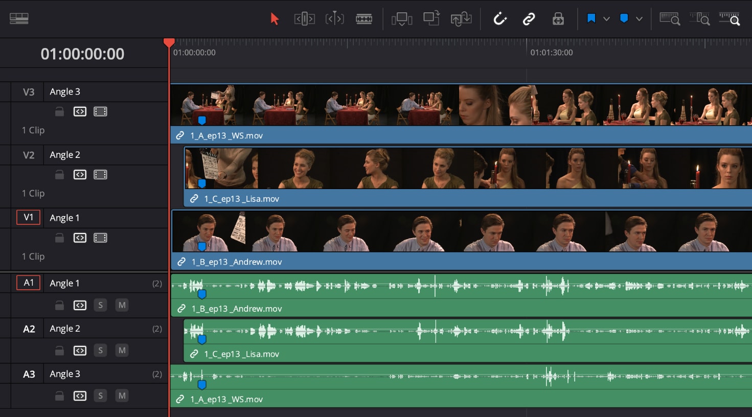 multicam editing in davinci resolve