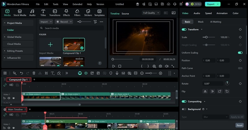 create dual timeline by dragging up