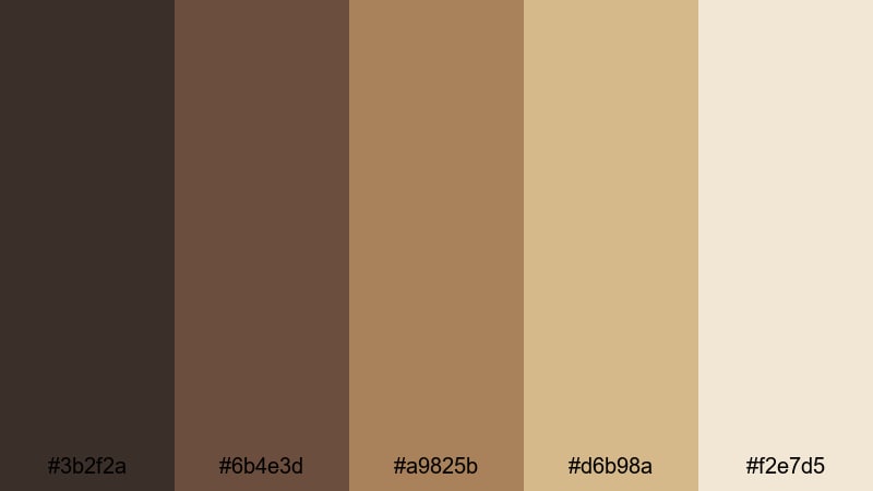 museum exhibit sepia dinosaur color palette with hex codes