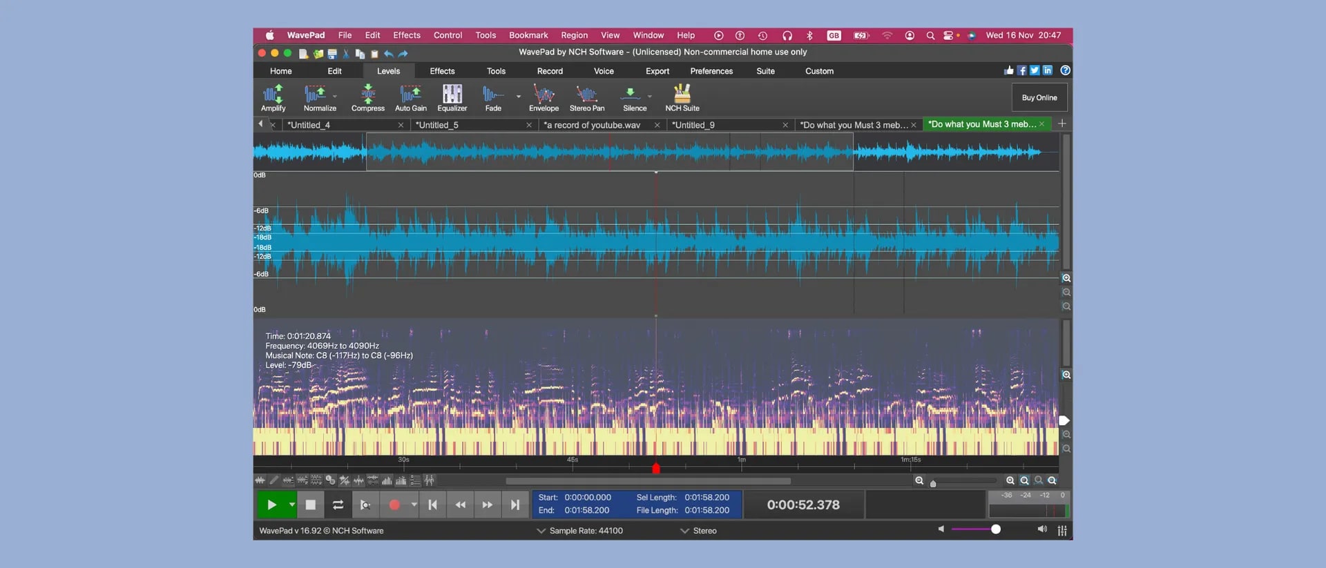 wavepad music audio editor app