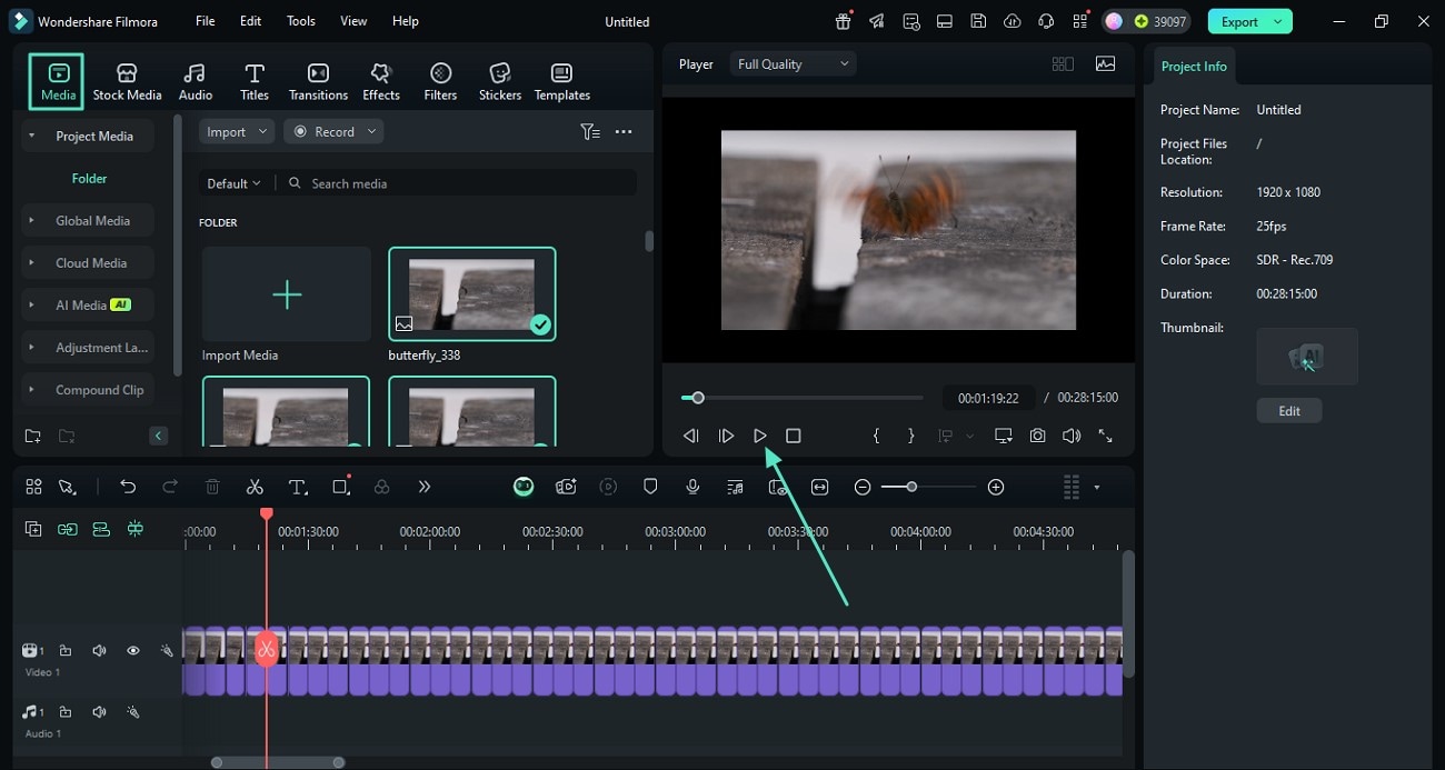 import and set music video sequence