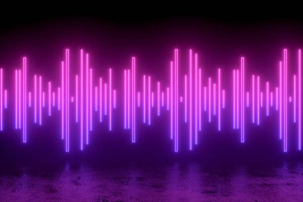 Neon and soundwave overlays from filmora