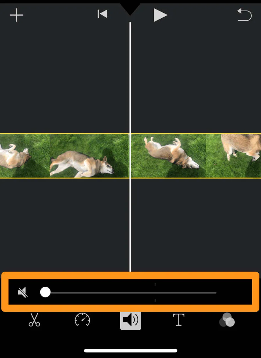 mute the video in imovie 