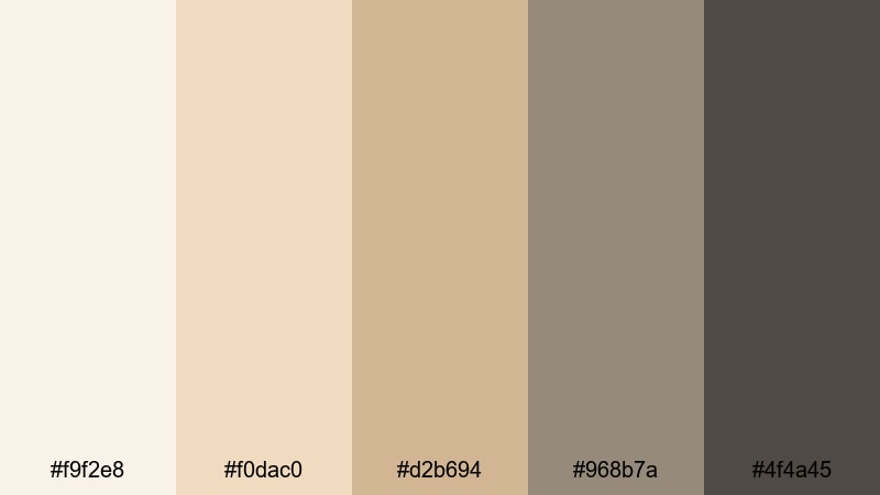 muted candlelight grid cozy color palette with hex codes