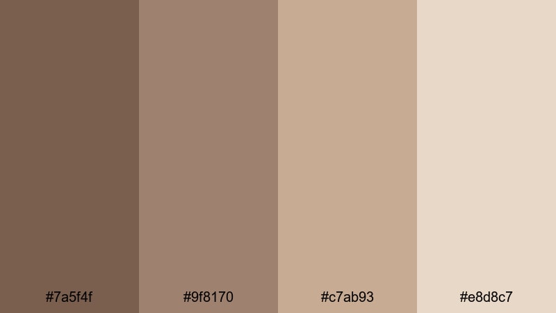 muted cocoa workspace beaver color palette with hex codes
