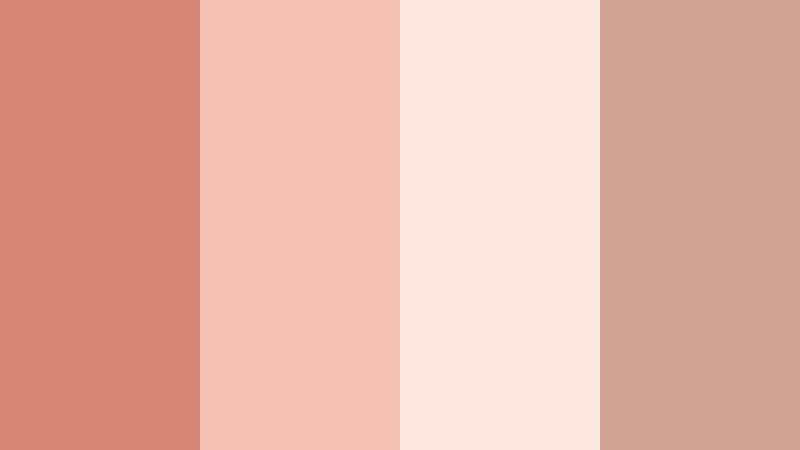 muted coral daydream dusky coral color palette with hex codes