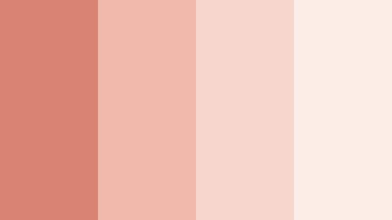 muted coral monochrome dusky coral color palette with hex codes