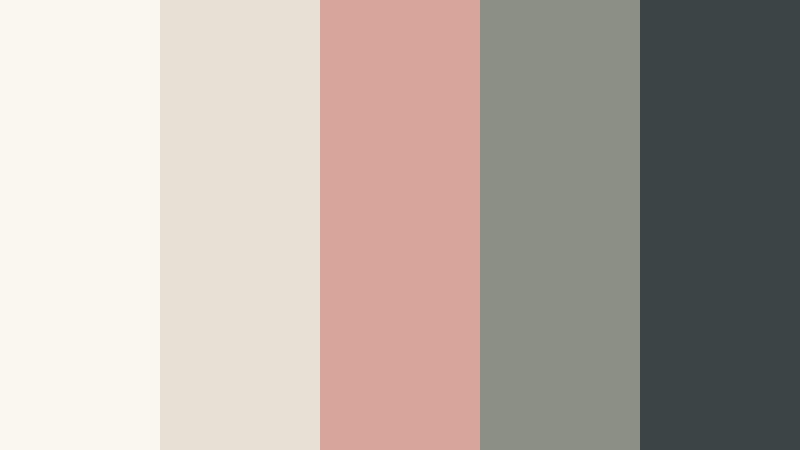 muted coral note minimalist color color palette with hex codes