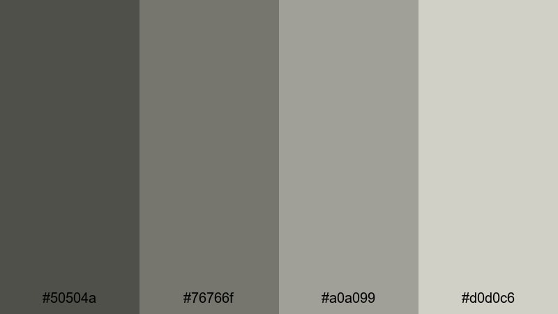 muted interface grid drab color palette with hex codes