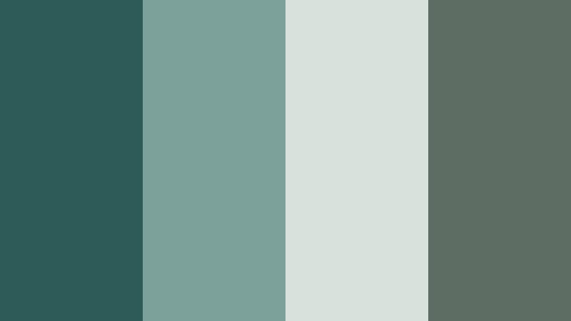 muted lagoon echo murky teal color palette with hex codes