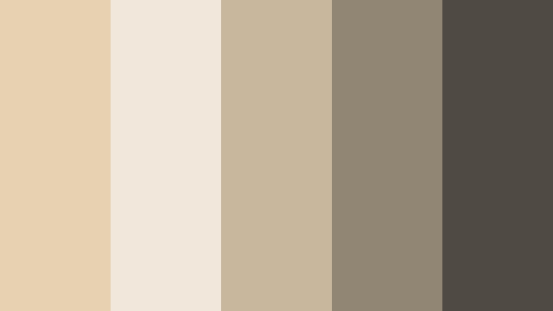 muted loft neutrals pale almond color palette with hex codes