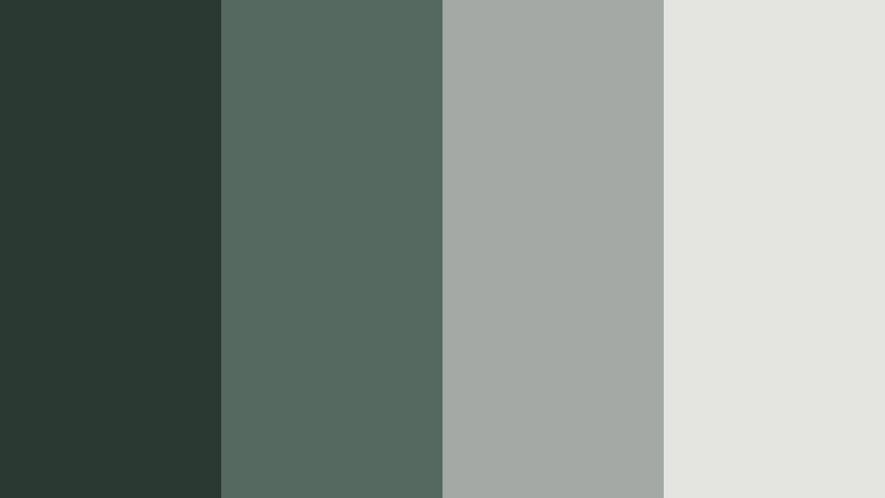 muted monogram suite dusty forest green color palette with hex codes
