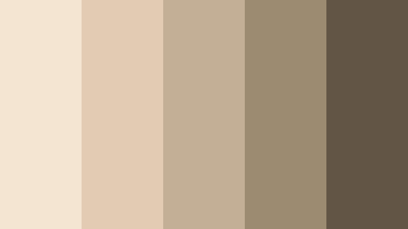 muted oatmeal studio almond cream color palette with hex codes