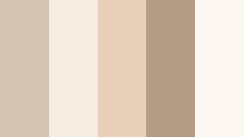 muted oatmilk latte seashore taupe color palette with hex codes