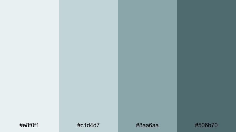 muted ocean drift muted color palette with hex codes