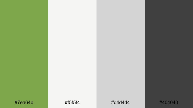 muted orchard chic apple green color palette with hex codes