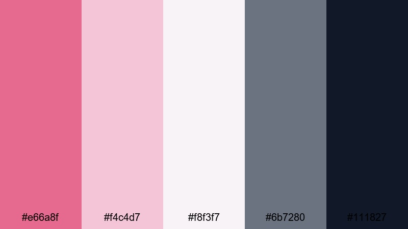 muted raspberry interface raspberry pink color palette with hex codes