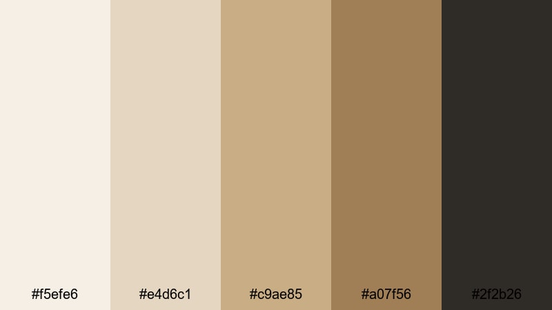 muted sand interface gold beige color palette with hex codes