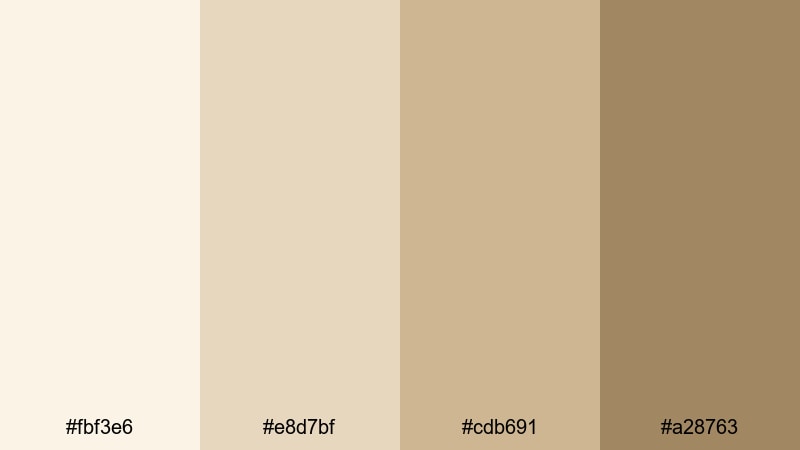 muted sand interface pastel brown color palette with hex codes