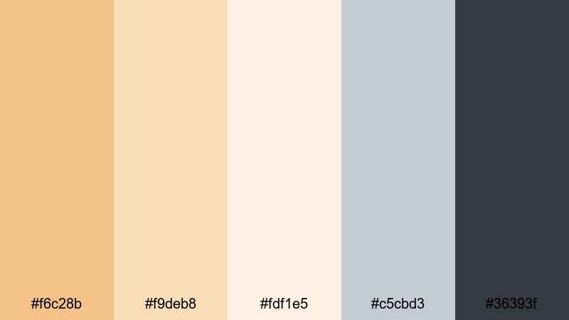 muted sand sunset sunset color palette with hex codes