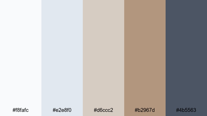 muted sandstone studio modern color palette with hex codes