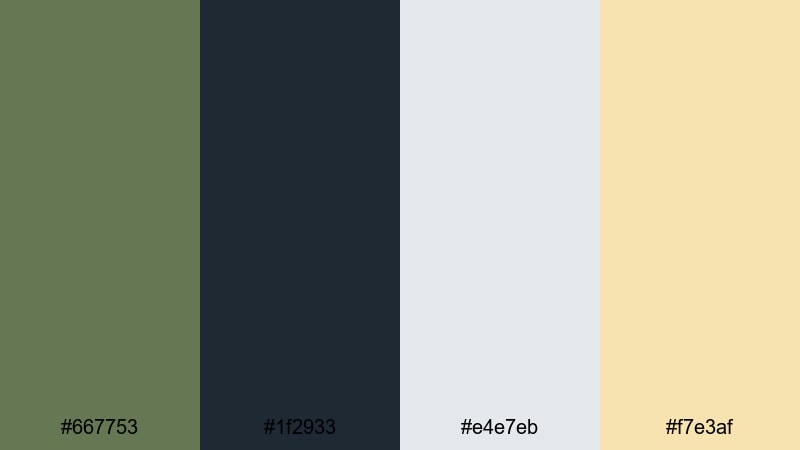 muted streetwear brand olive drab color palette with hex codes