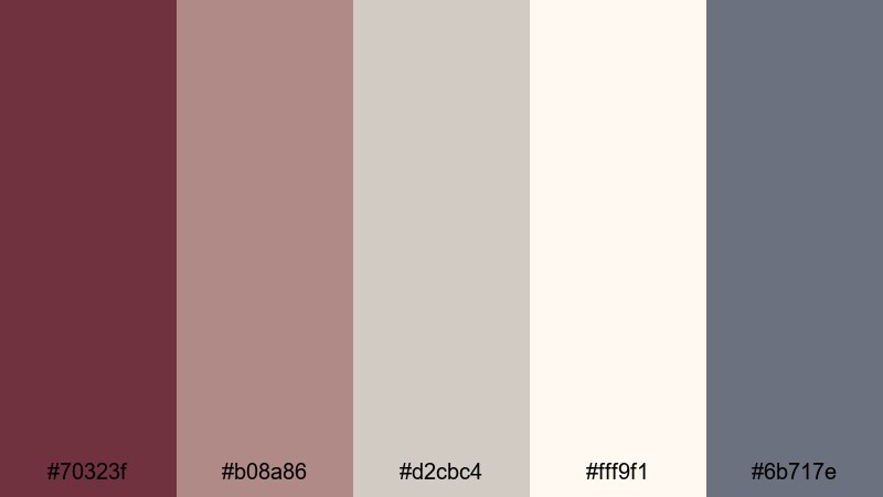 muted studio frame burgundy maroon color palette with hex codes