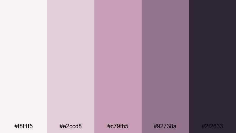 muted studio glow mauve pink color palette with hex codes