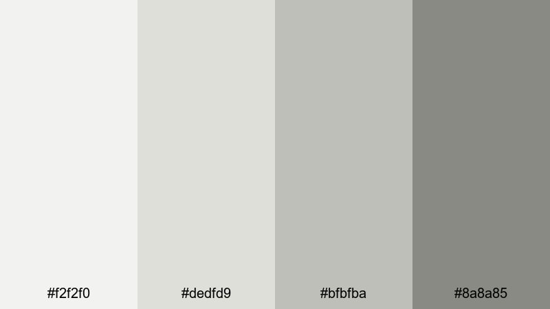 muted studio light neutral color palette with hex codes