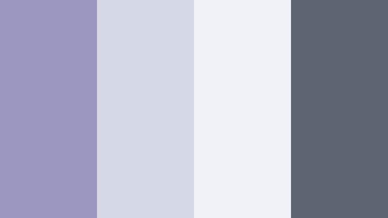 muted studio loft dusty periwinkle color palette with hex codes