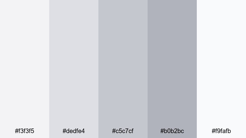 muted studio loft soft color palette with hex codes