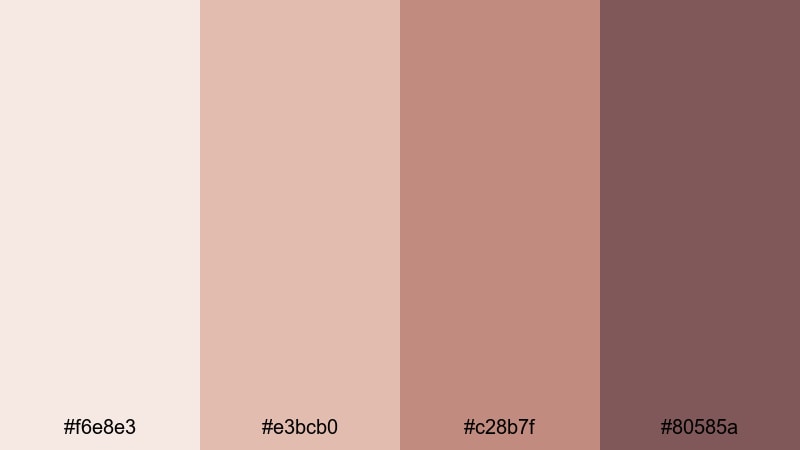 muted sunset frames muted color palette with hex codes