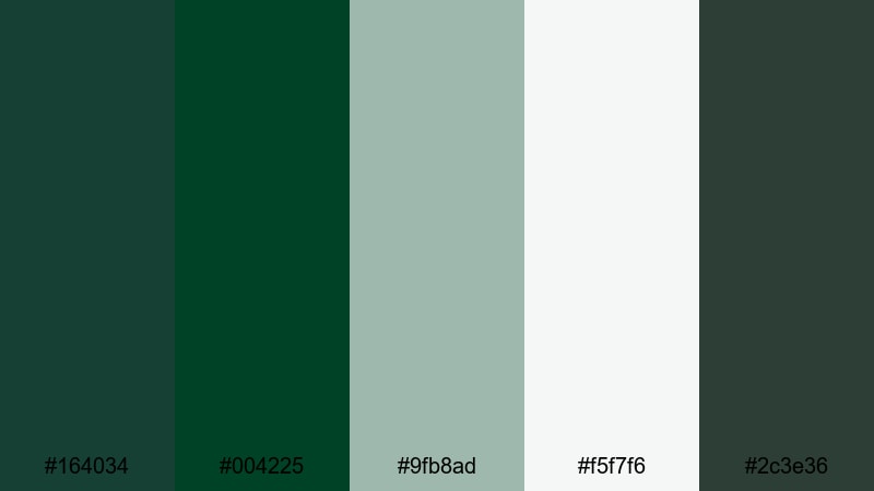muted ui dashboard british racing green color palette with hex codes