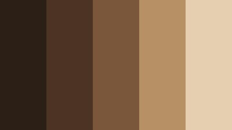 muted walnut monochrome walnut brown color palette with hex codes