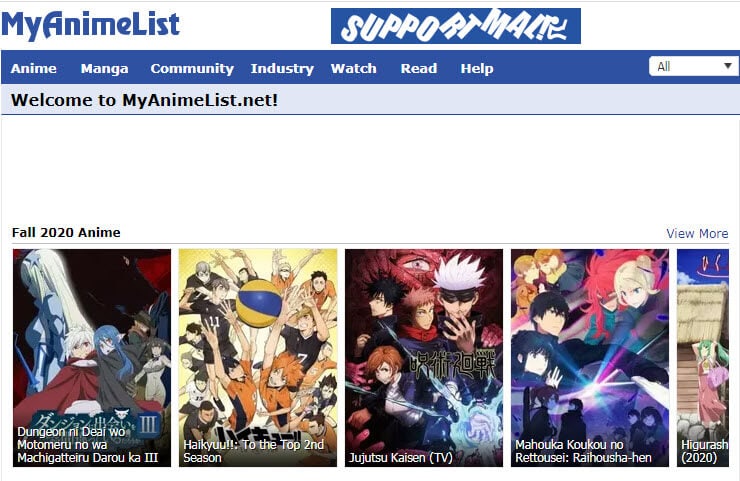 my anime list website