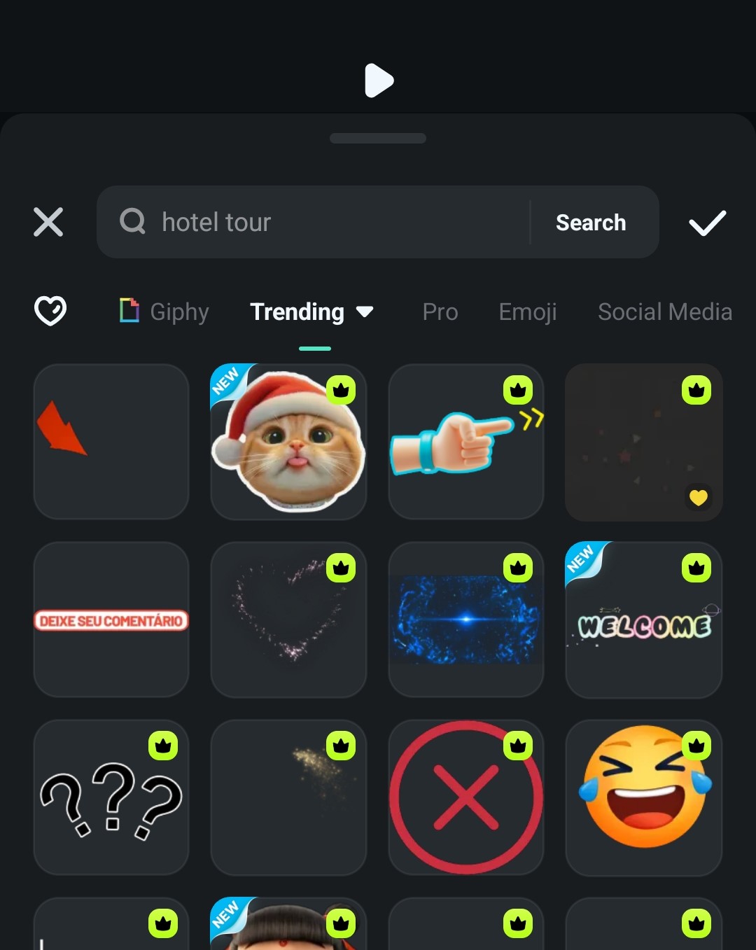 filmora mobile sticker library