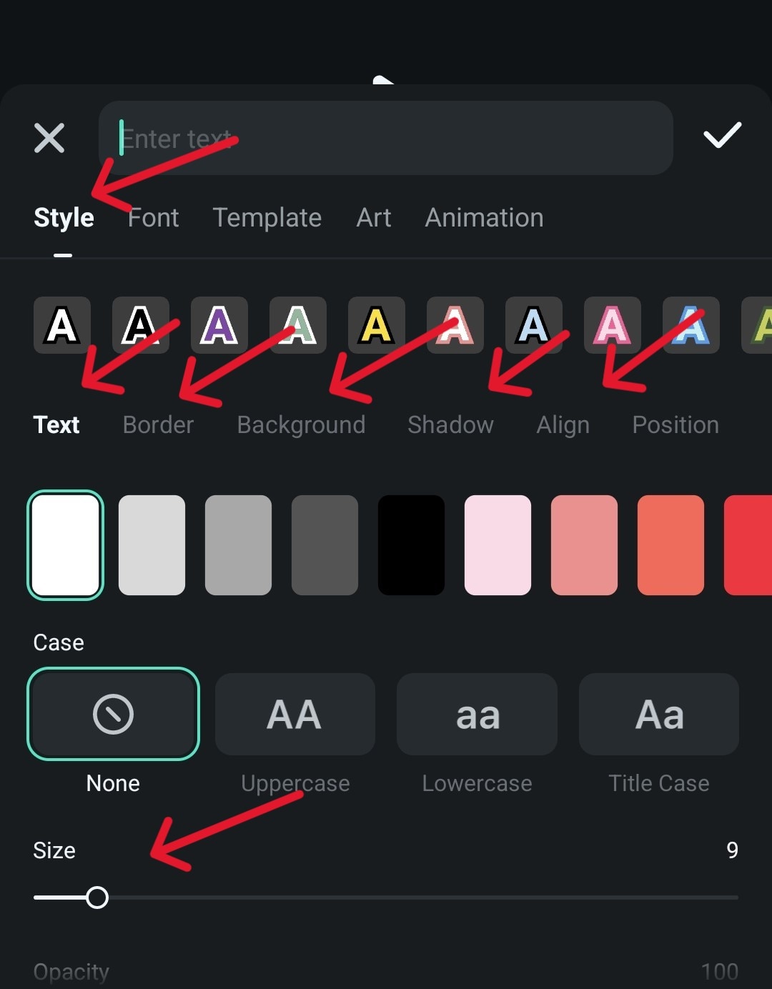 filmora mobile text customization