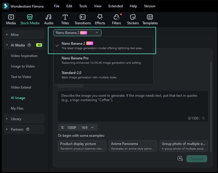 nano banana in filmora