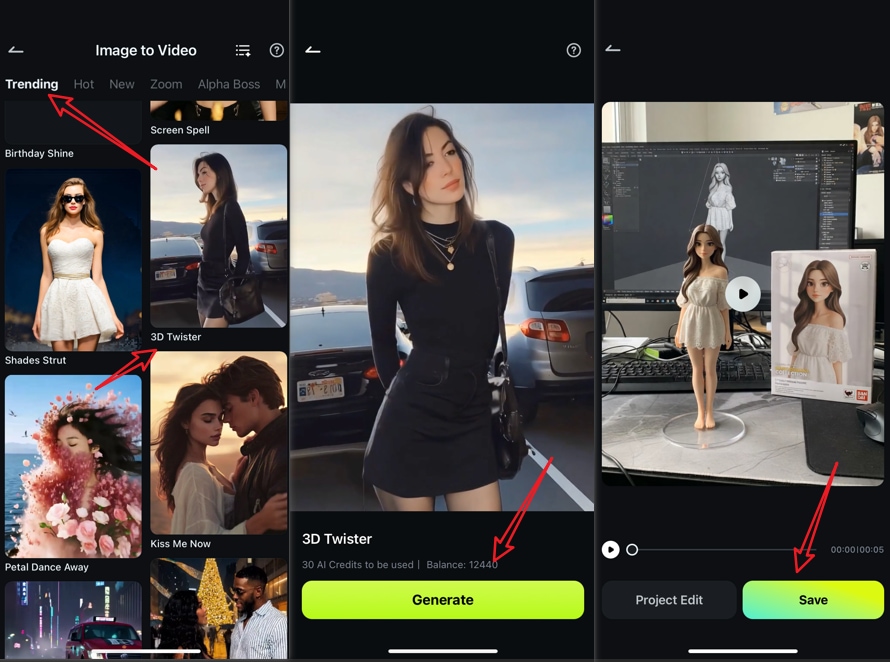 generate videos from AI figure by nano banana