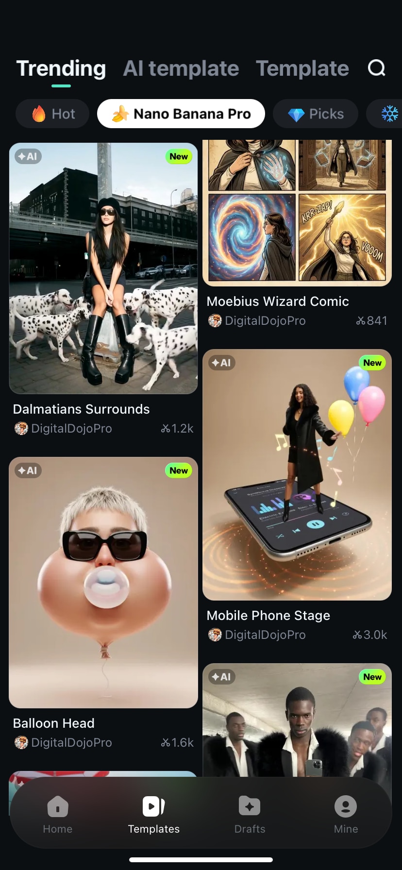 browse nano banana pro templates