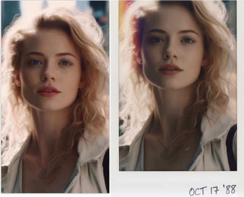 edit photo to vintage polaroid google gemini