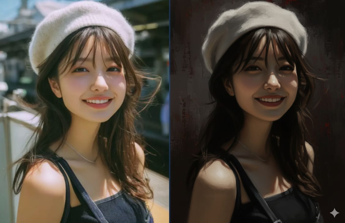 prompts for gemini to turn photo into oil painting