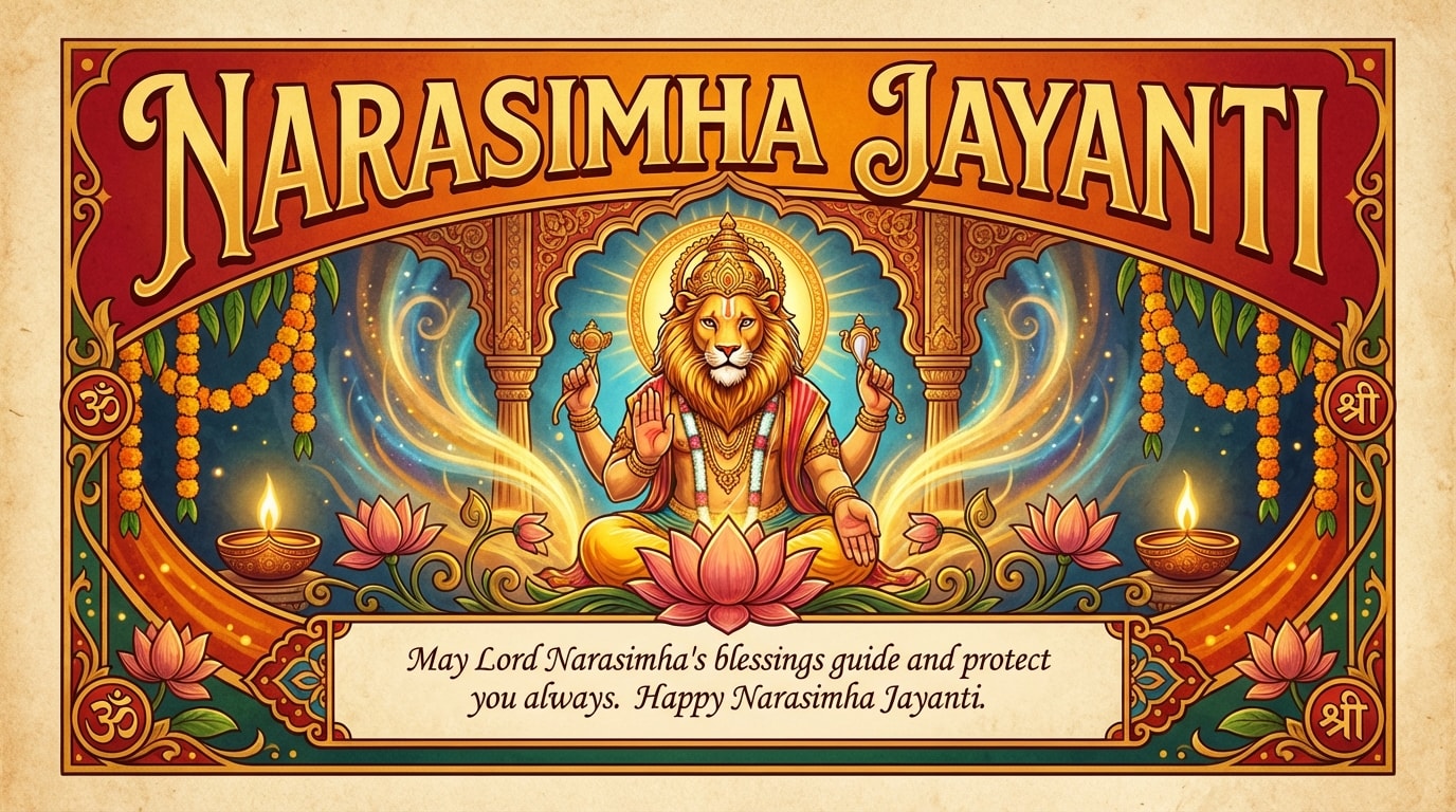 Narasimha Jayanti greeting card ChatGPT prompts