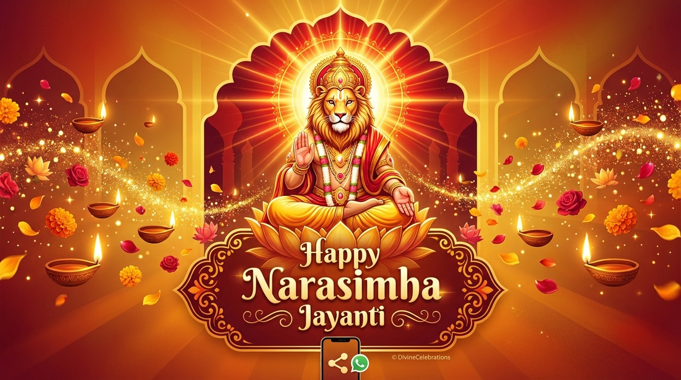 Narasimha Jayanti WhatsApp status AI sharing