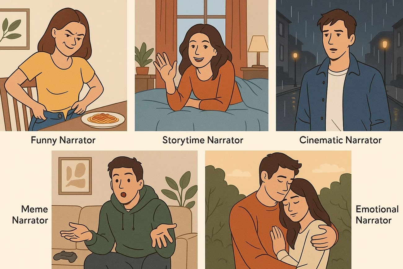 styles of narrator video