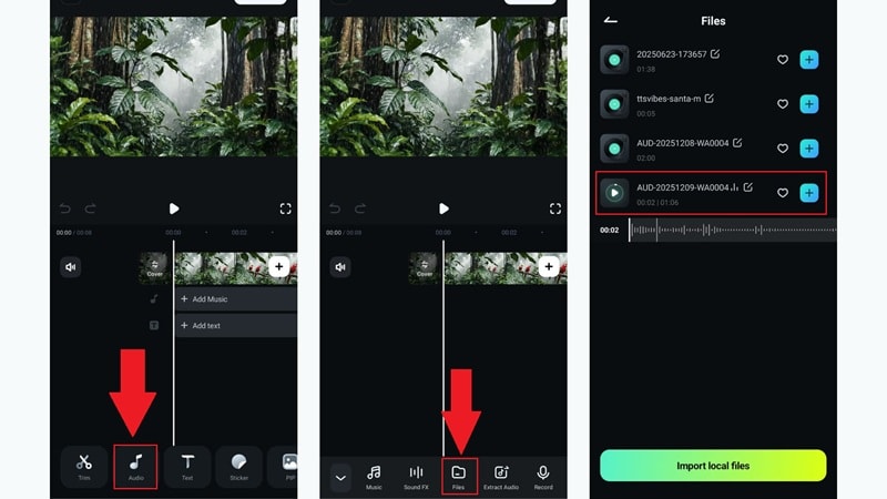 ajouter des sons de la nature
