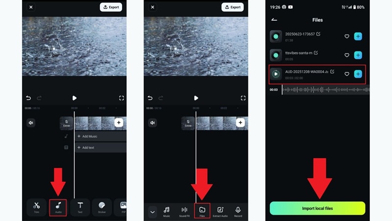 ajouter des sons de la nature